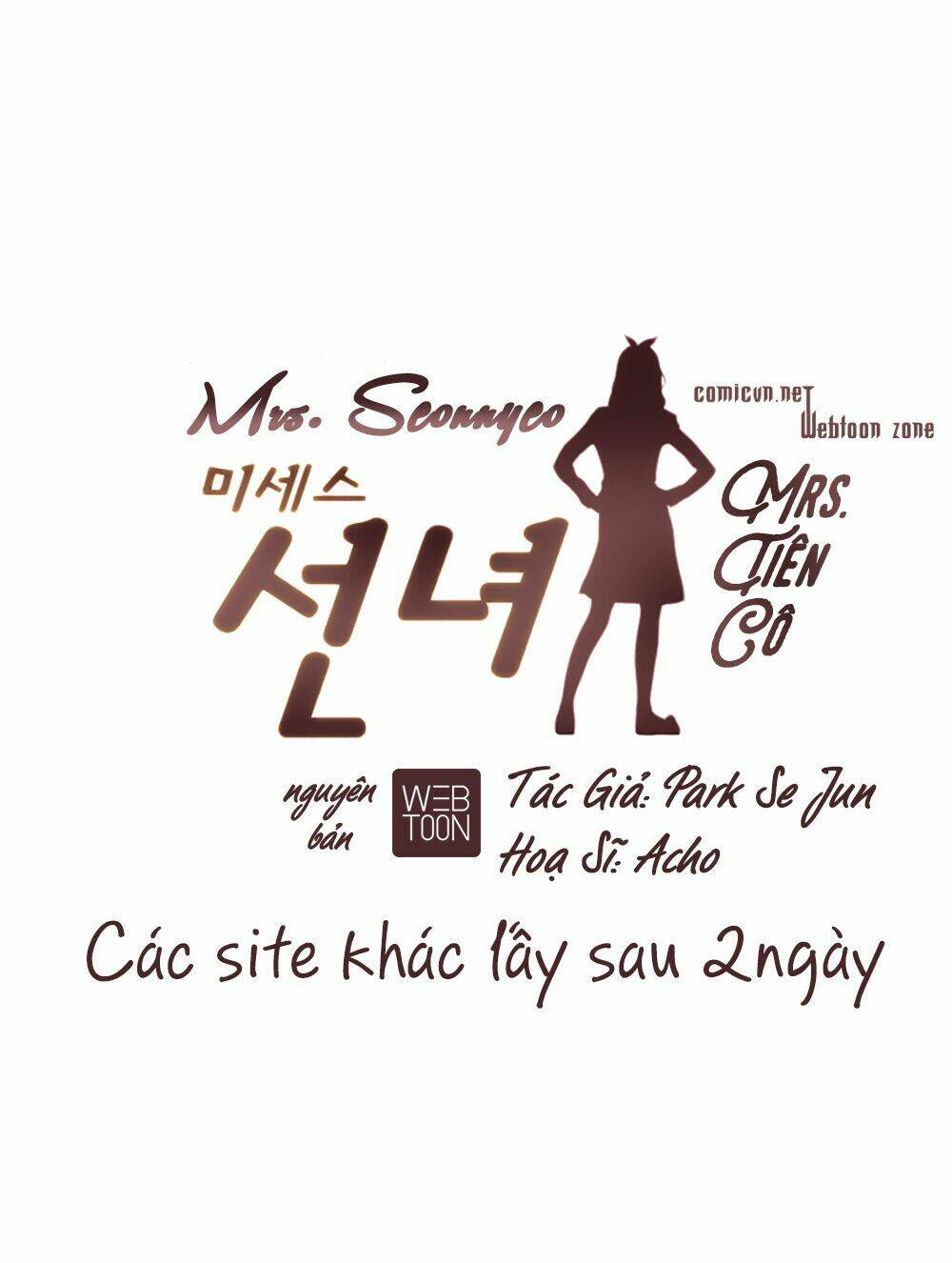 Mrs. Seonnyeo | Mrs. Tiên Cô - Trang 1