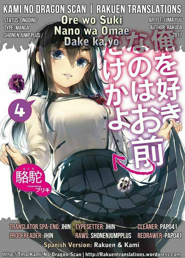 Ore Wo Suki Nano Wa Omae Dake Ka Yo - Trang 1